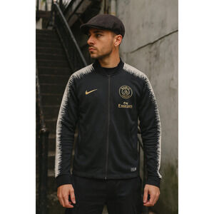 Nike PSG Paris Saint-Germain Jacket Black Gold Dri-Fit Size Small 2018-19 Season